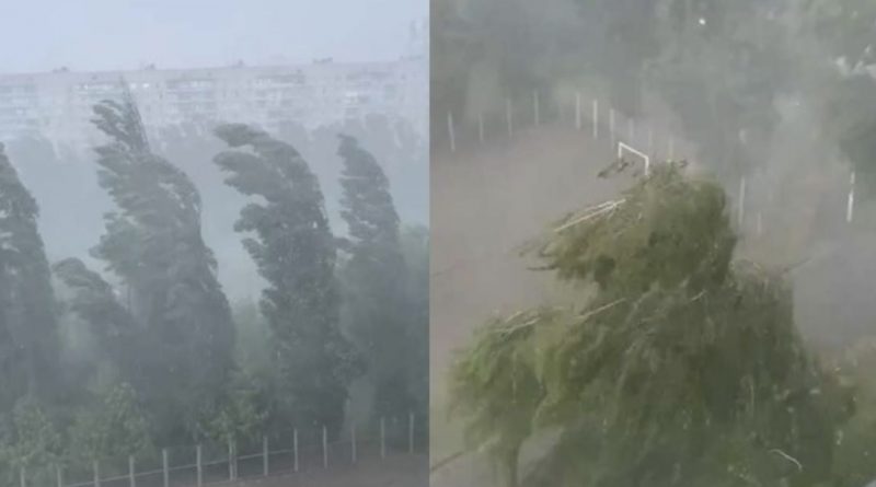 Вчора Київ а сьогодні вже Харків: Ураган позмітав палатки та намети, гроза та шквальнйи вітер накрили місто – відео
