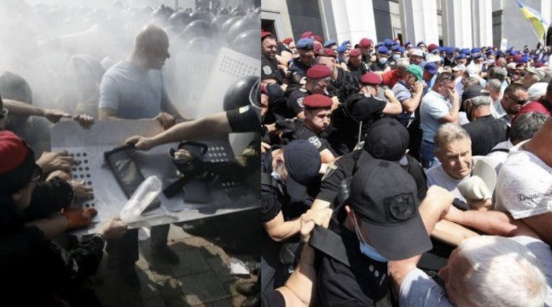 Майдан під Радою розгорівся з новою силою: поліція застосувала сльозогінний газ проти ветеранів-силовиків