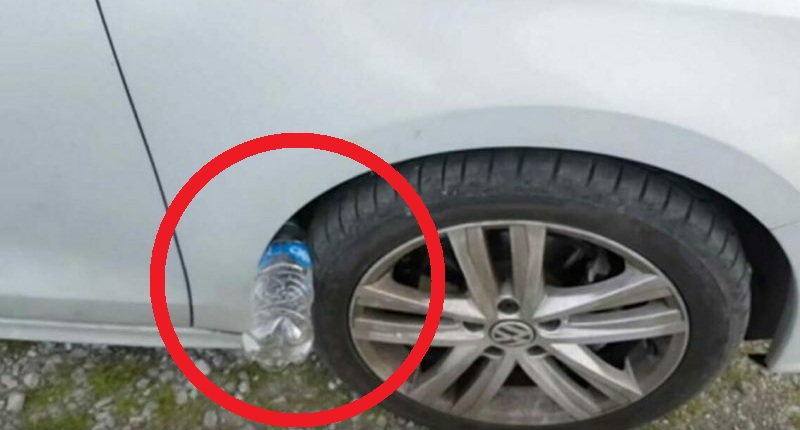 Якщо на колесі вашої машини лежить пластикова пляшка – ви в небезпеці…