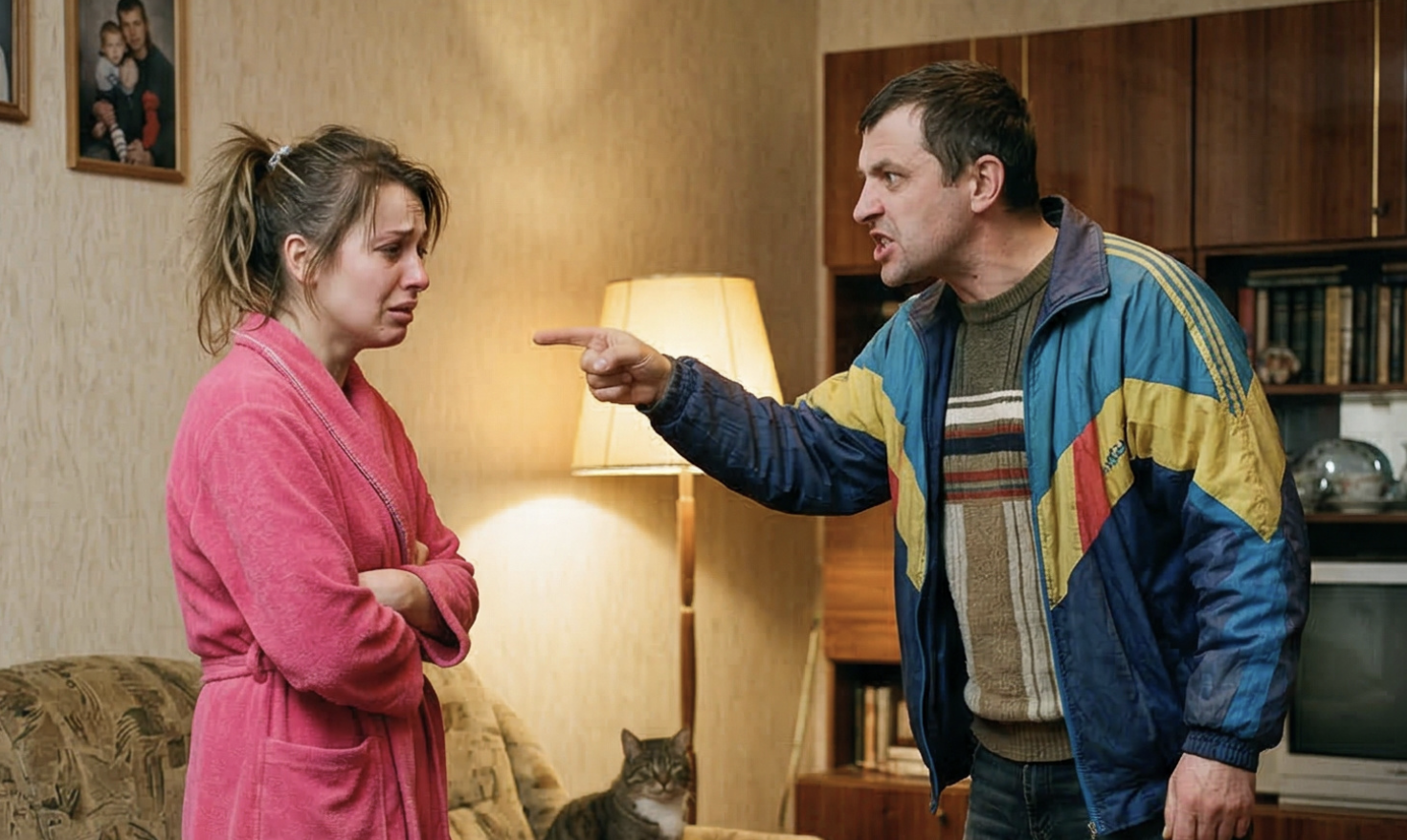 Я готовий повернутися! Але лише на своїх умовах. Ти двічі на день почнеш готувати свіжу їжу, все одно ти з дому працюєш. Кота цього, пилозбірника, виженеш. Він мене дратує! І, найголовніше, ти маєш просити вибачення в моєї мами. Хто тобі дав право маму із квартири виганяти? Вона досі скривджена!